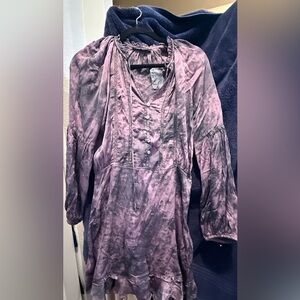Olivaceous Lavender Tie-Dye Mini Dress